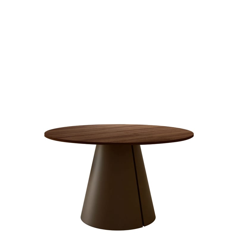 Aurion rundt spisebord med udtræk 120-196 cm, brun/kobber