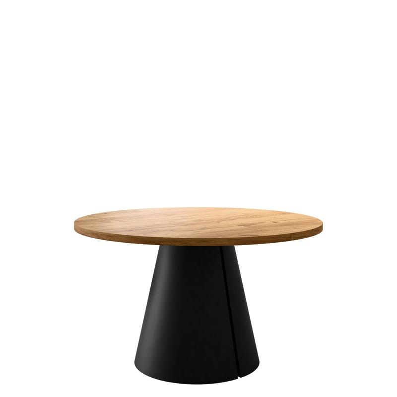 Aurion Spisebord rundt udtrækkeligt 100-174 cm - Sort, natur - Møbler - Borde - Spisebord og køkkenbord