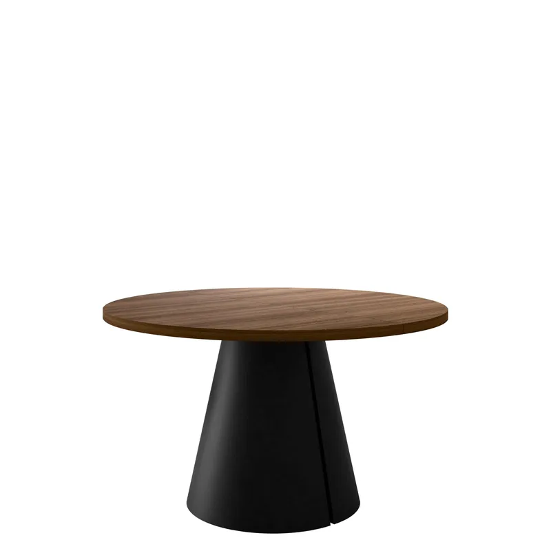 Aurion Spisebord rundt udtrækkeligt 120-196 cm - sort, brun - Møbler - Borde - Spisebord og køkkenbord