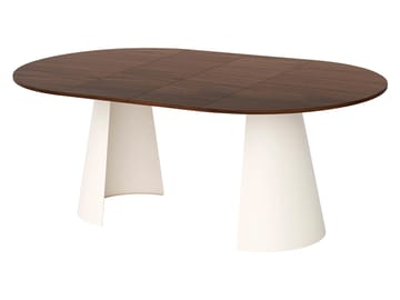 Aurion Spisebord rundt udtrækkeligt 120-196 cm - sort, hvid marmor - Møbler - Borde - Spisebord og køkkenbord