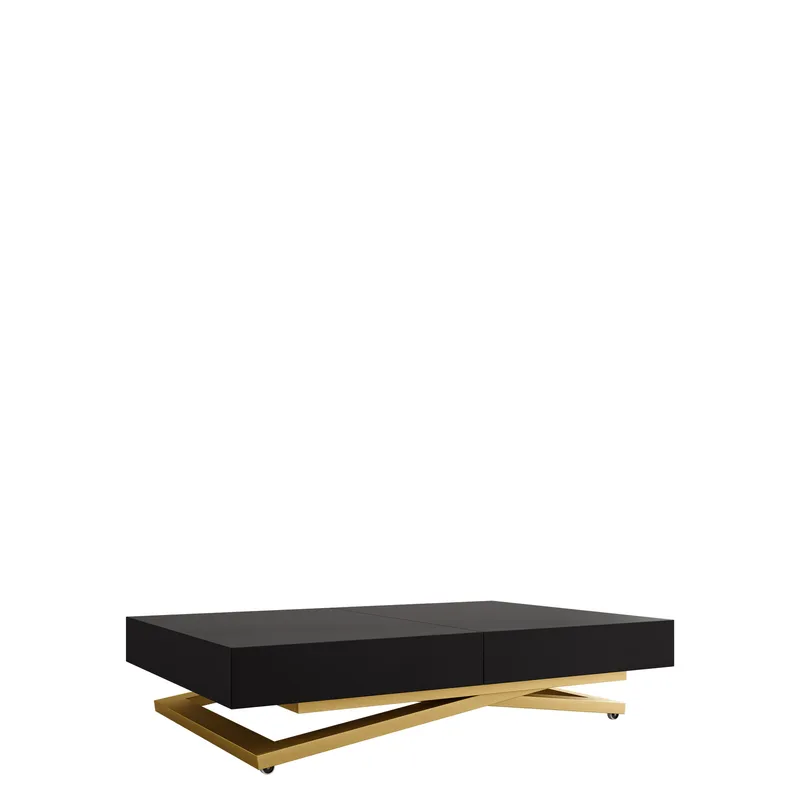 Avendi sofabord, udtrækkeligt 200 cm - guld, sort - Møbler - Borde - Sofabord