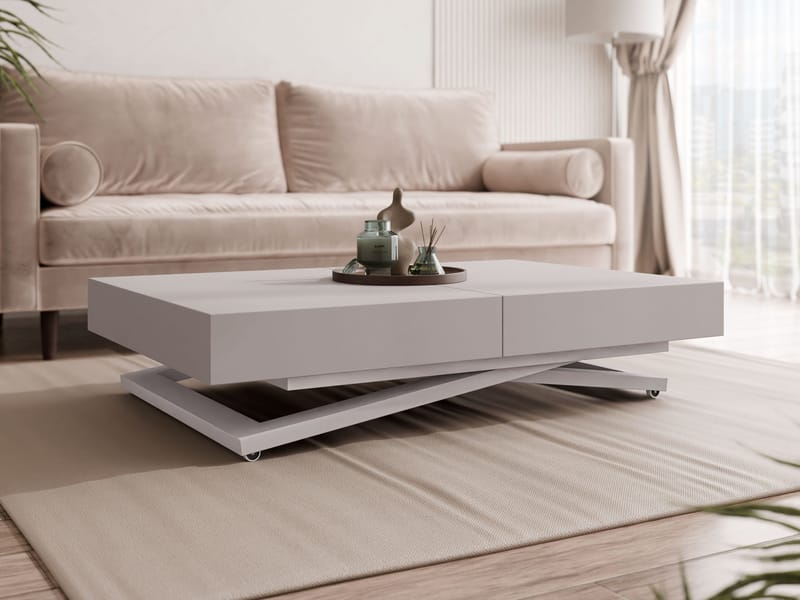 Avendi sofabord 120 cm - Sølv, beige - Møbler - Borde - Sofabord
