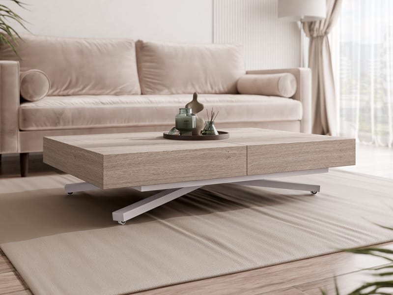 Avendi sofabord 120 cm - Sølv, lysebrun - Møbler - Borde - Sofabord