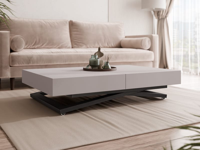 Avendi sofabord 120 cm - Sort, beige - Møbler - Borde - Sofabord