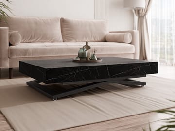 Avendi sofabord 120 cm - Sort, sort marmor - Møbler - Borde - Sofabord