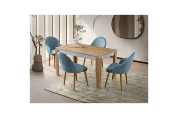 Azoula Spisebord 140 cm Rektangulær - Eg/Hvid - Møbler - Borde - Spisebord og køkkenbord