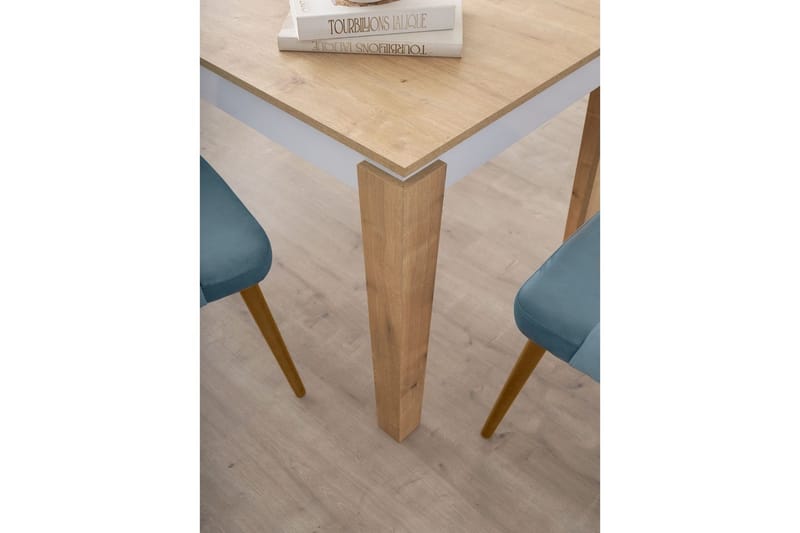Azoula Spisebord 140 cm Rektangulær - Eg/Hvid - Møbler - Borde - Spisebord og køkkenbord