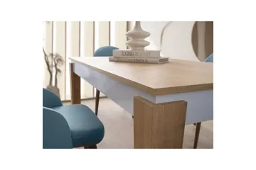 Azoula Spisebord 140 cm Rektangulær - Eg/Hvid - Møbler - Borde - Spisebord og køkkenbord