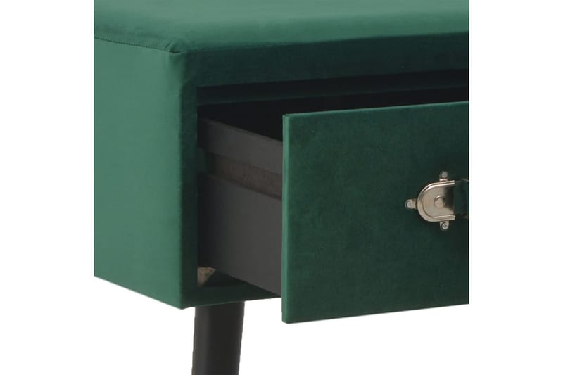 bænk med skuffer 80 cm grøn fløjl - Sofabord