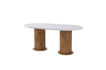 Babilas Spisebord 180 cm Oval - Hvid - Møbler - Borde - Spisebord og køkkenbord