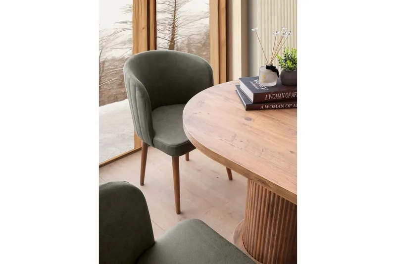 Babilas Spisebord 180 cm Oval - Valnød - Møbler - Borde - Spisebord og køkkenbord