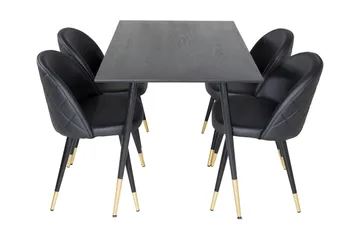 Balisa spisebord 120 cm med 4 Valera-spisestole - Møbler - Borde - Spisebordssæt