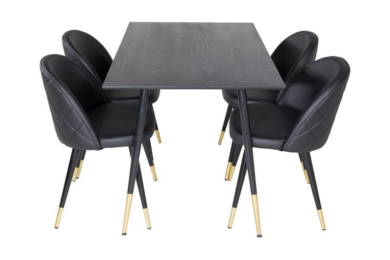 Balisa spisebord 120 cm med 4 Valera-spisestole - Møbler - Borde - Spisebordssæt