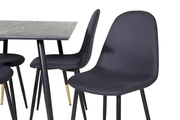 Balisa Spisebordssæt 120 cm inkl 4 Ypas Stole - Sort - Møbler - Borde - Spisebordssæt