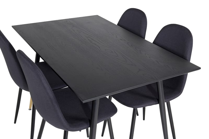 Balisa Spisebordssæt 120 cm inkl 4 Ypas Stole - Sort - Møbler - Borde - Spisebordssæt
