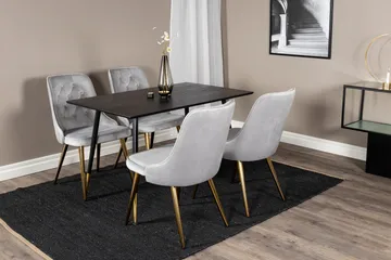 Balisa spisesæt 120 cm + 4 stk. Valera spisebordsstole - Møbler - Borde - Spisebordssæt