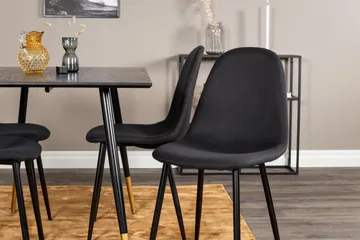 Balisa spisesæt 120 cm inkl. 4 Ypas-stole - Sort - Møbler - Borde - Spisebordssæt