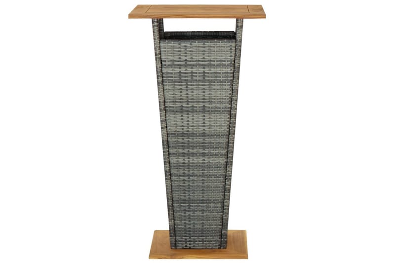Barbord 60x60x110 cm Polyrattan og massivt Akacietræ Grå - Grå - Møbler - Borde - Barbord & ståbord