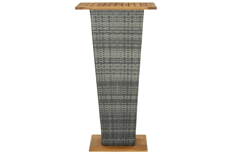Barbord 60x60x110 cm Polyrattan og massivt Akacietræ Grå - Grå - Møbler - Borde - Barbord & ståbord