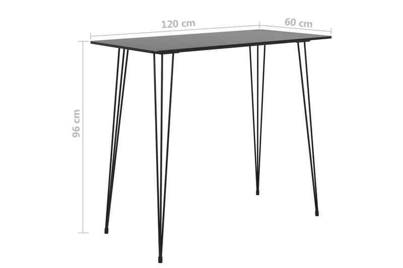 Barbord 120X60X96 cm Sort - Møbler - Borde - Barbord & ståbord