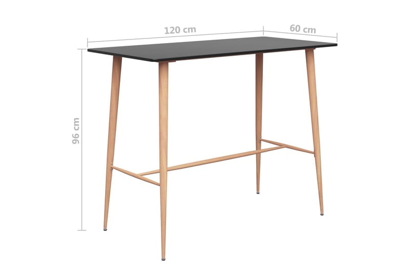 Barbord 120X60X96 cm Sort - Møbler - Borde - Barbord & ståbord