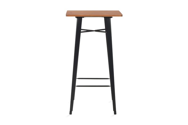 Barbord 60 X 60 X 108 Cm Massivt Fyrretræ Stål Sort - Sort - Møbler - Borde - Barbord & ståbord