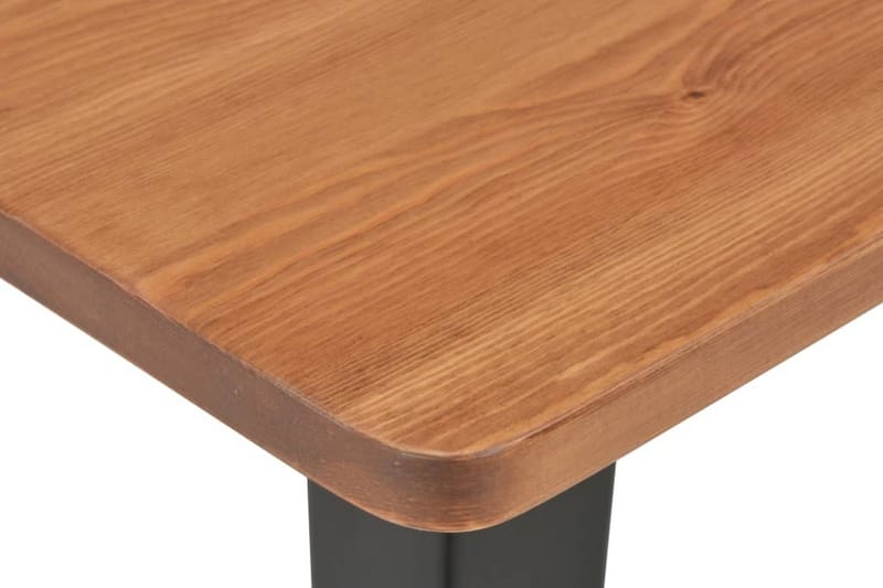 Barbord 60 X 60 X 108 Cm Massivt Fyrretræ Stål Sort - Sort - Møbler - Borde - Barbord & ståbord