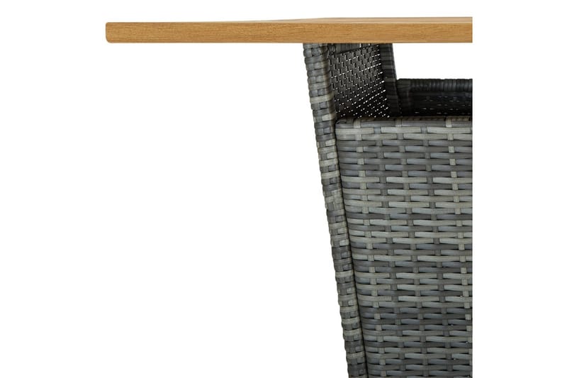 Barbord 80x80x110 cm Polyrattan og massivt Akacietræ Grå - Grå - Møbler - Borde - Barbord & ståbord