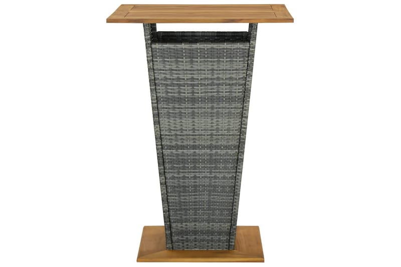 Barbord 80x80x110 cm Polyrattan og massivt Akacietræ Grå - Grå - Møbler - Borde - Barbord & ståbord