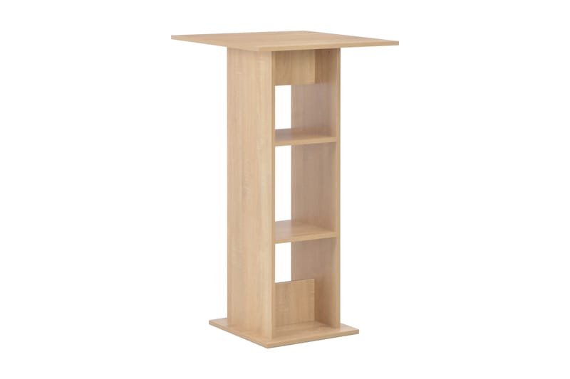 Barbord I Egetræ 60 X 60 X 110 Cm Sort - Brun - Møbler - Borde - Barbord & ståbord