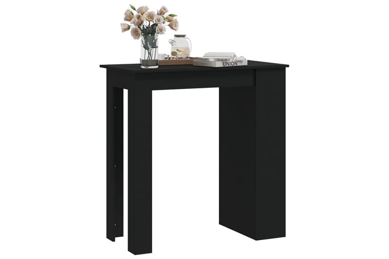 barbord m. opbevaringsstativ 102x50x103,5 cm spånplade sort - Sort - Møbler - Borde - Barbord & ståbord