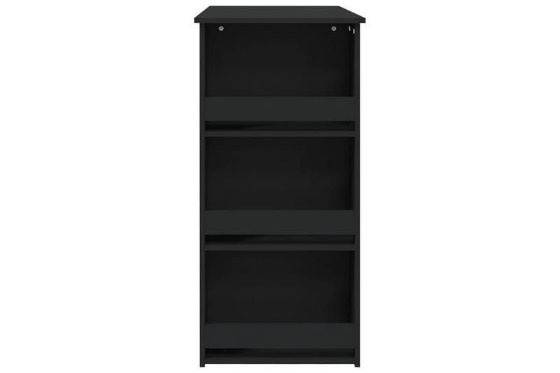 barbord m. opbevaringsstativ 102x50x103,5 cm spånplade sort - Sort - Møbler - Borde - Barbord & ståbord