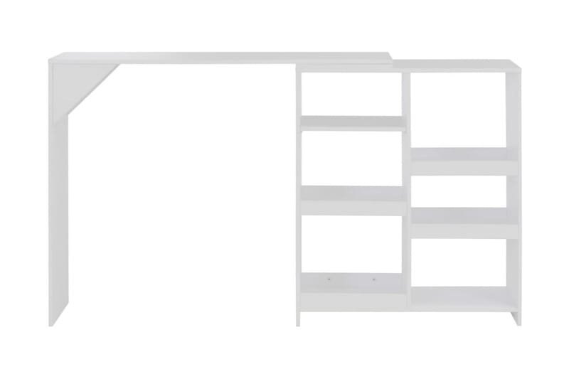 Barbord Med Bevægelig Hylde 138 X 40 X 120 Cm Hvid - Hvid - Møbler - Borde - Barbord & ståbord