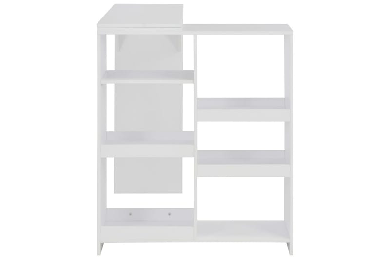 Barbord Med Bevægelig Hylde 138 X 40 X 120 Cm Hvid - Hvid - Møbler - Borde - Barbord & ståbord