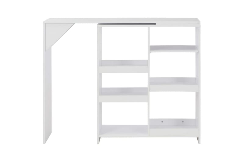 Barbord Med Bevægelig Hylde 138 X 40 X 120 Cm Hvid - Hvid - Møbler - Borde - Barbord & ståbord
