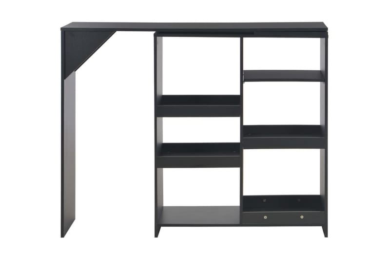 Barbord Med Bevægelig Hylde 138 X 40 X 120 Cm Sort - Sort - Møbler - Borde - Barbord & ståbord