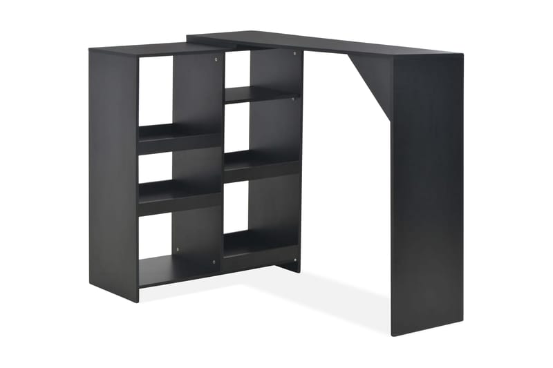 Barbord Med Bevægelig Hylde 138 X 40 X 120 Cm Sort - Sort - Møbler - Borde - Barbord & ståbord