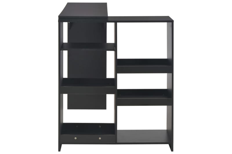 Barbord Med Bevægelig Hylde 138 X 40 X 120 Cm Sort - Sort - Møbler - Borde - Barbord & ståbord