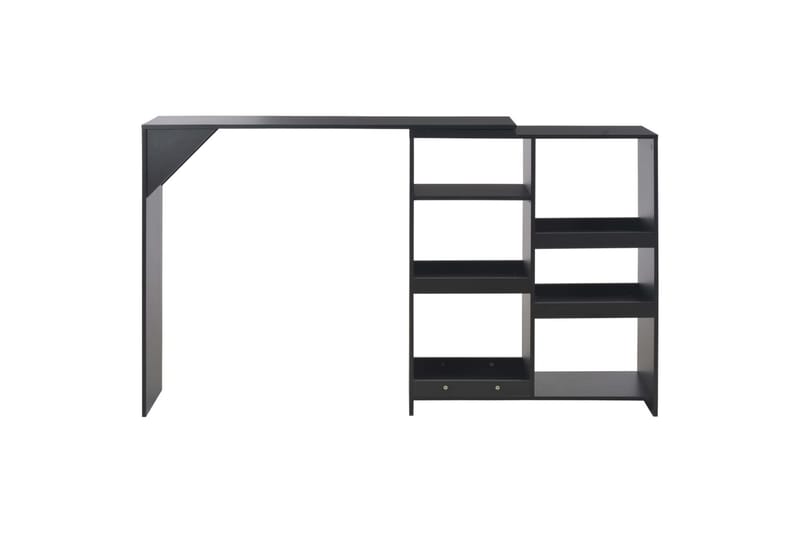 Barbord Med Bevægelig Hylde 138 X 40 X 120 Cm Sort - Sort - Møbler - Borde - Barbord & ståbord