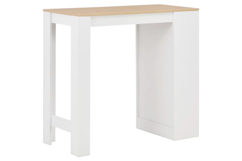 Barbord Med Hylde 110 X 50 X 103 Cm Hvid - Hvid - Møbler - Borde - Barbord & ståbord
