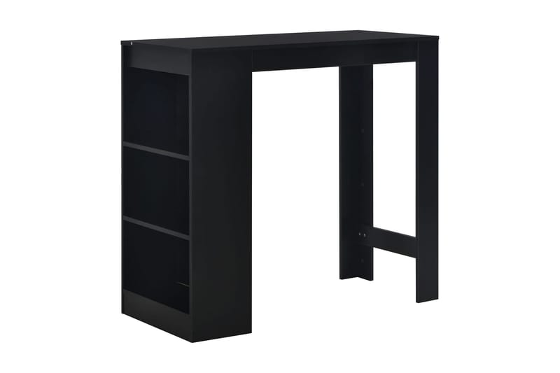 Barbord Med Hylde Sort 110 X 50 X 103 Cm - Sort - Møbler - Borde - Barbord & ståbord