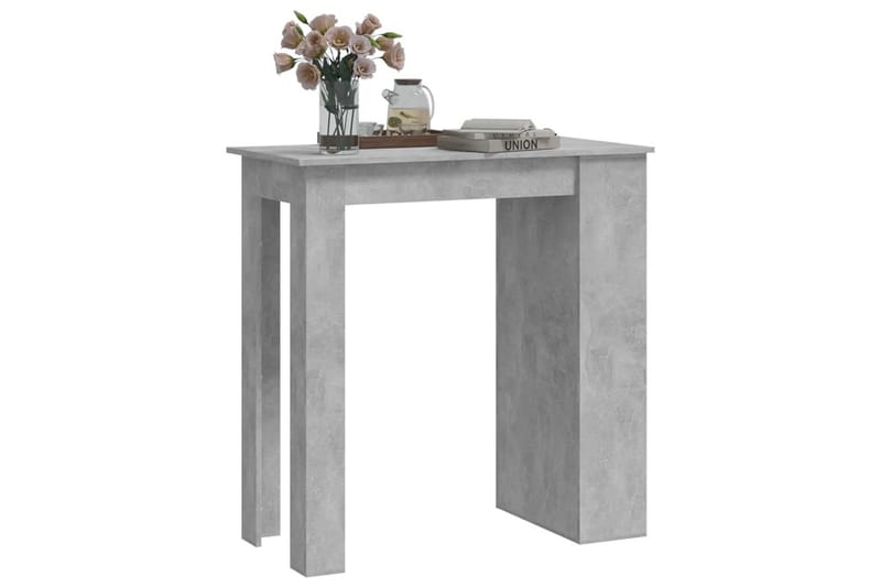 barbord med opbevaringsstativ 102x50x103,5 cm betongrå - Grå - Møbler - Borde - Barbord & ståbord