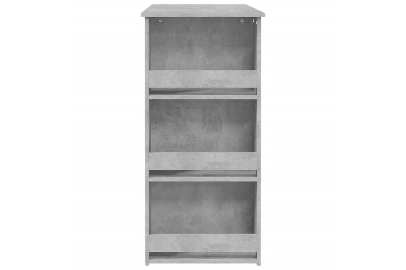 barbord med opbevaringsstativ 102x50x103,5 cm betongrå - Grå - Møbler - Borde - Barbord & ståbord