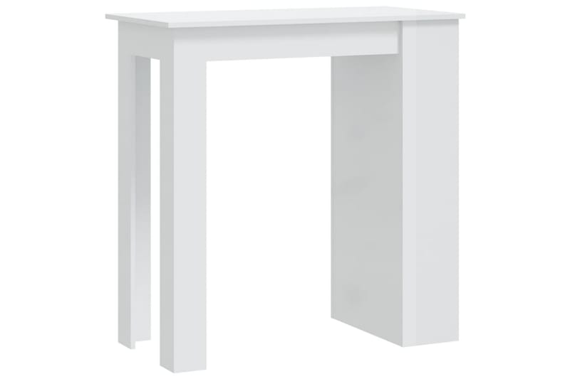 barbord med opbevaringsstativ 102x50x103,5 cm hvid højglans - Hvid - Møbler - Borde - Barbord & ståbord