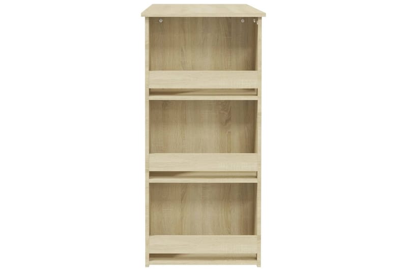 barbord med opbevaringsstativ 102x50x103,5 cm spånplade sono - Beige - Barbord & ståbord - Barbord med opbevaring