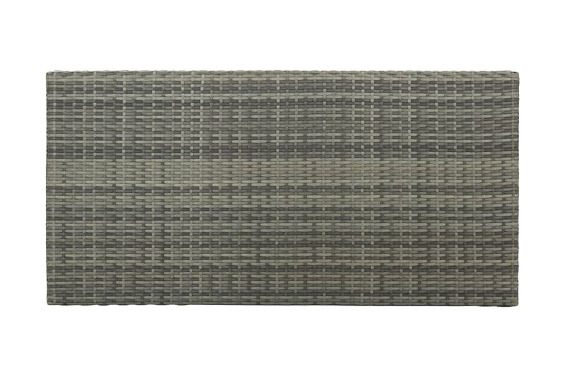 Barbord med opbevaringsstativ 120x60x110 cm polyrattan grå - Grå - Barbord & ståbord - Barbord med opbevaring