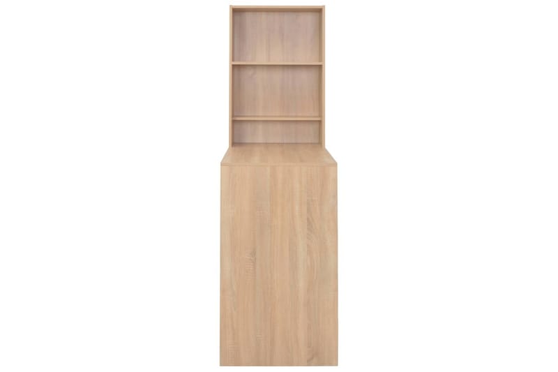 Barbord Med Skab 115 X 59 X 200 Cm Egetræ Hvid - Brun - Møbler - Borde - Barbord & ståbord