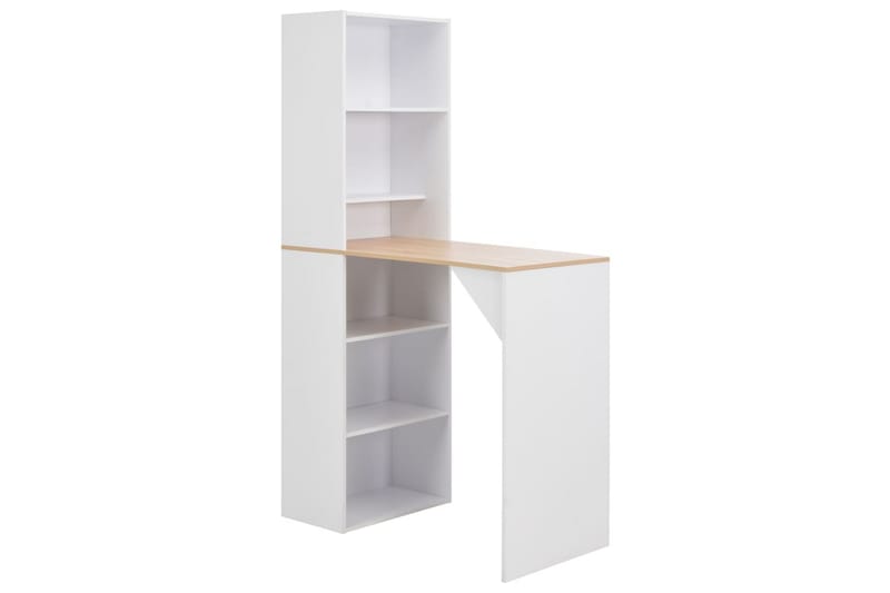 Barbord Med Skab 115 X 59 X 200 Cm Hvid - Hvid - Møbler - Borde - Barbord & ståbord