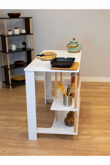 Køkkenø Hanah Home Peka Island (120 x 89,5 x 60 cm) Hvid - Hvid - Møbler - Borde - Barbord & ståbord