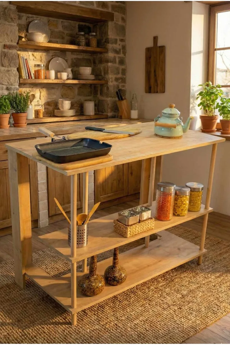 Køkkenø Hanah Home Peka Island (120 x 89,5 x 60 cm) Sapphire Oak, Sapphire Oak